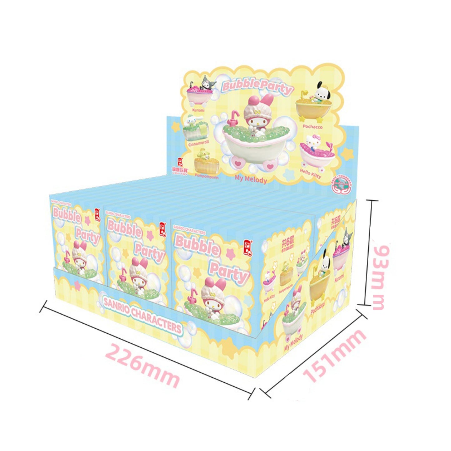【Restock】Miniso Sanrio Characters Bubble Party Series Blind Box Random Style