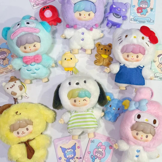 【Limited】Finding Unicorn Zzoton x Sanrio Love League Buddies Series Plush Blind Box