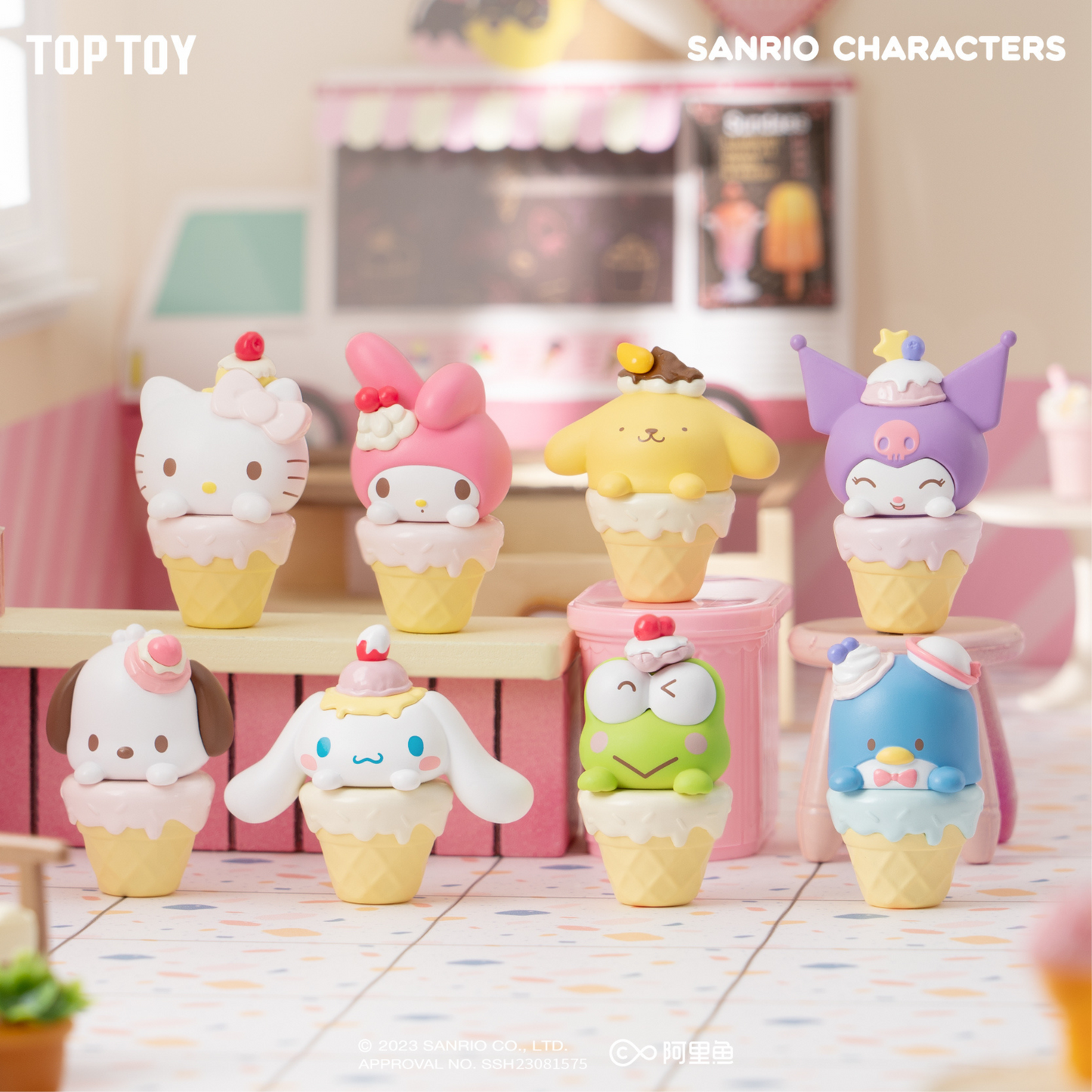 Top Toy Sanrio Mini Ice Cream Figure Bag Random Style (3 in 1)