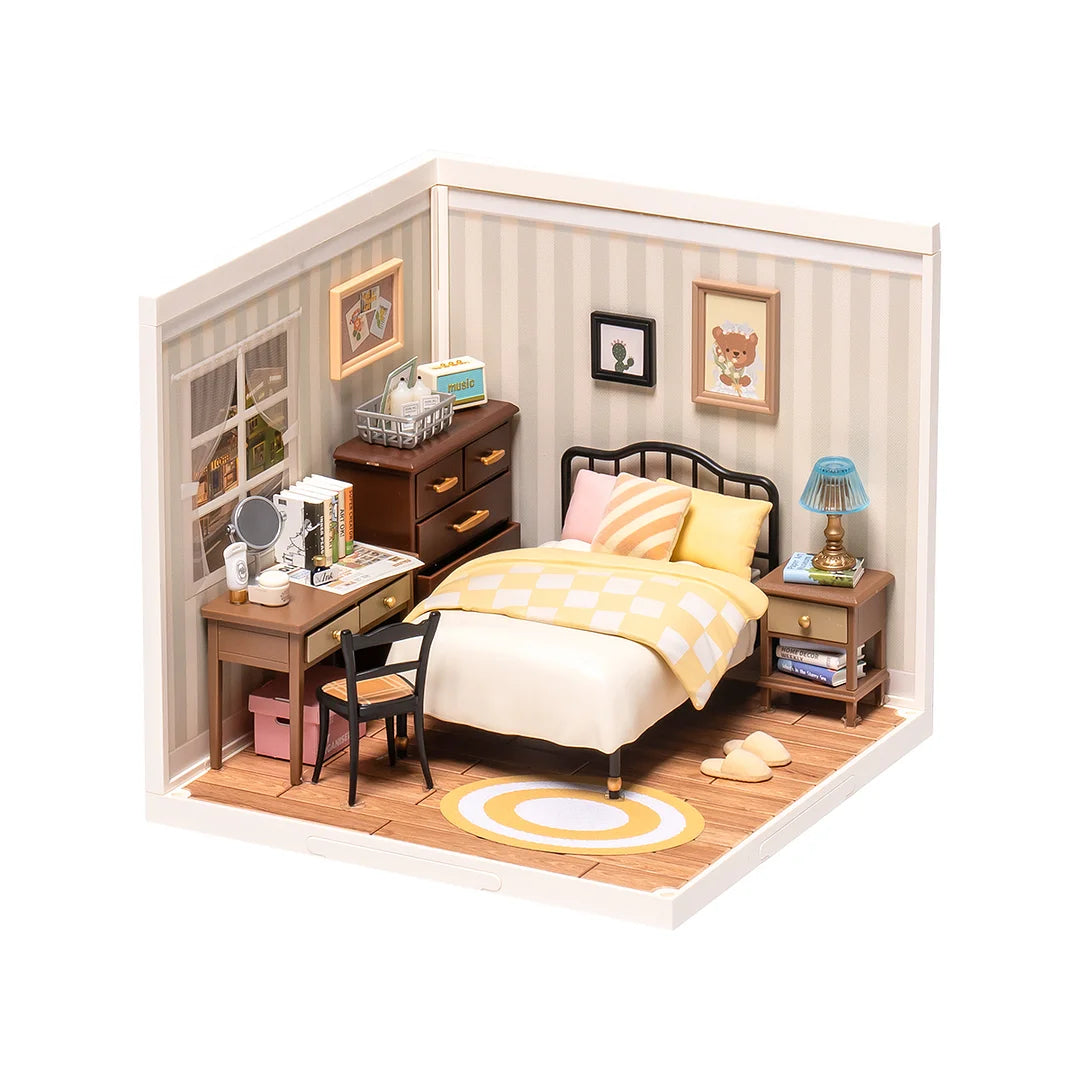 【New】Rolife Sweet Dream Bedroom DIY Plastic Miniature House
