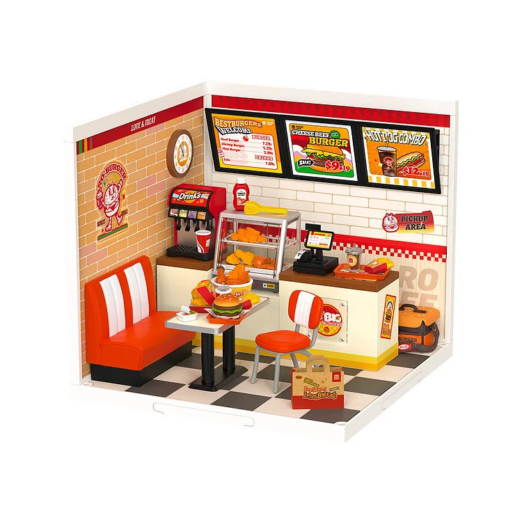 Rolife Yum Yum Burgers DIY Plastic Miniature House