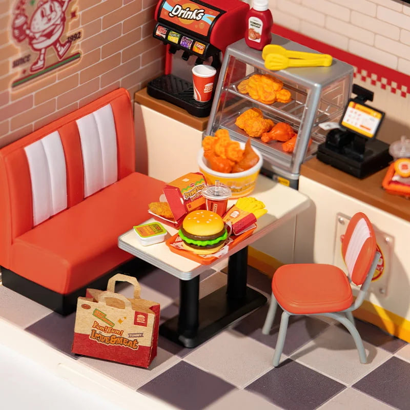 Rolife Yum Yum Burgers DIY Plastic Miniature House