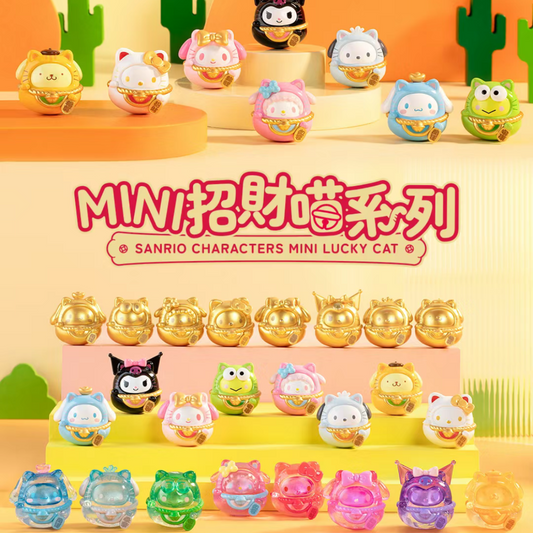 【New】Sanrio Characters Mini Lucky Cat Series Dharma Blind Bag (5-in-1)