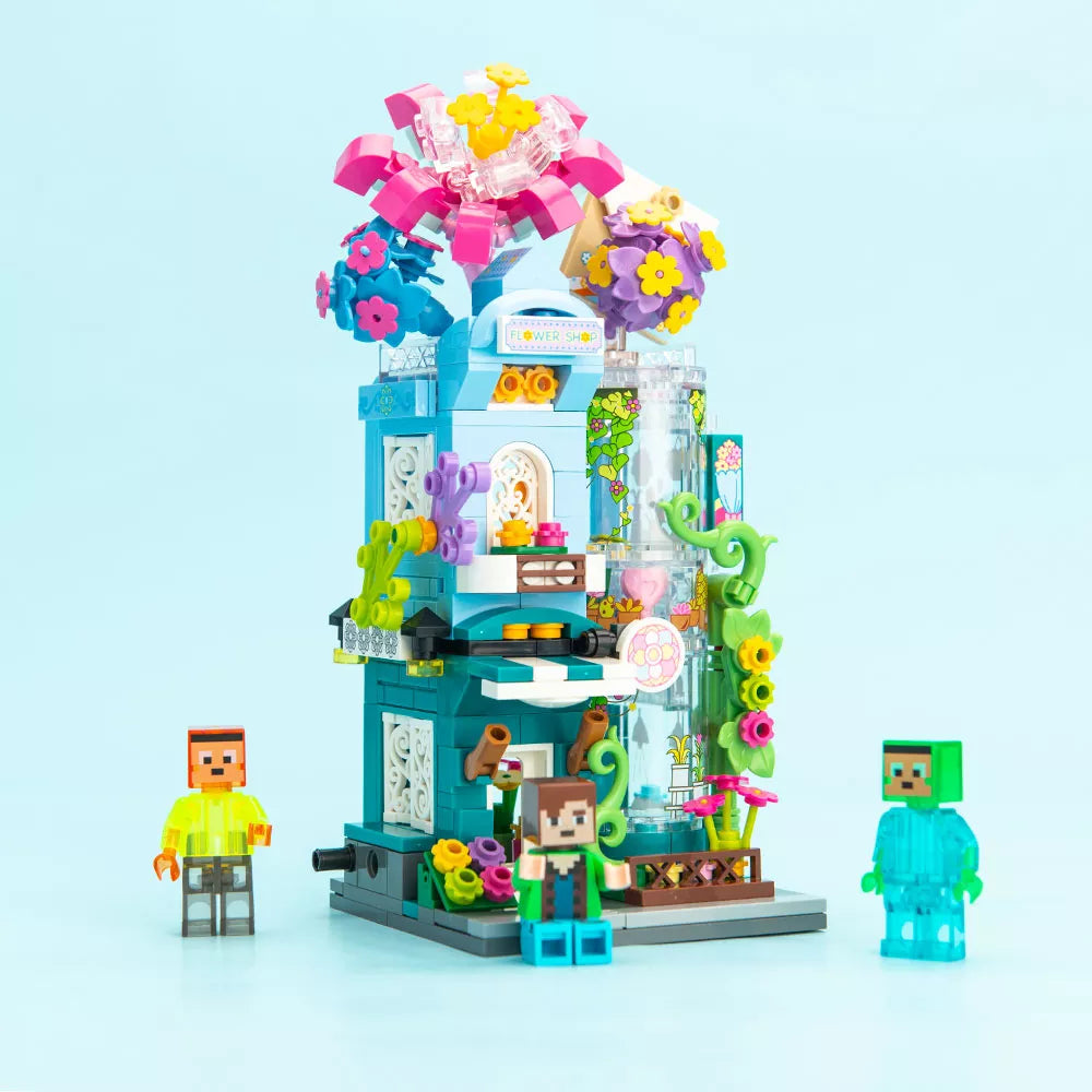 Keeppley City Corner: Flower House Building Block Set