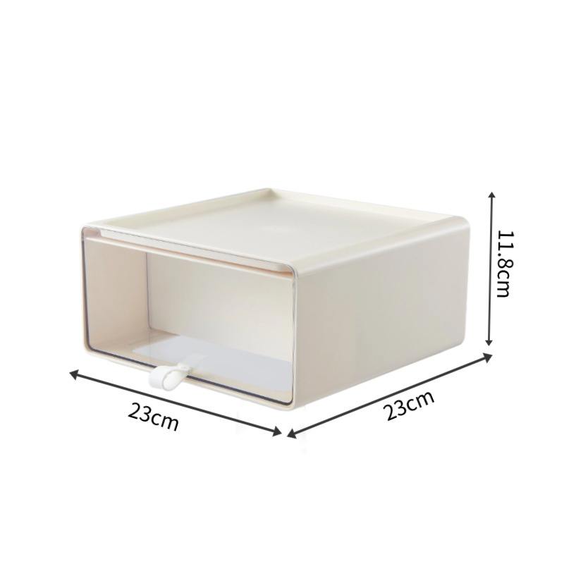 Pull-out Drawer Blind Box Display Storage Box - Cream