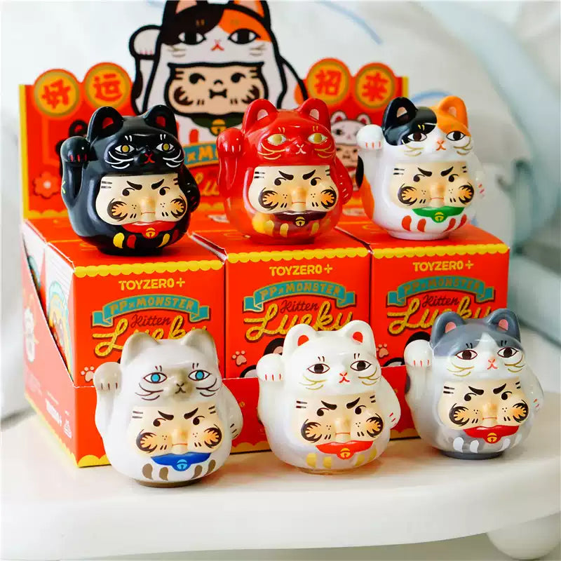 PP X MONSTER Lucky Kitten Daruma Blind Box