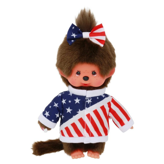 Monchhichi Girl with US Olympic Jersey Plush Doll