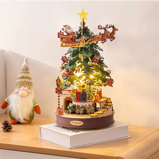 Rolife 3D Wooden Puzzle - Christmas Melody Tree Music Box