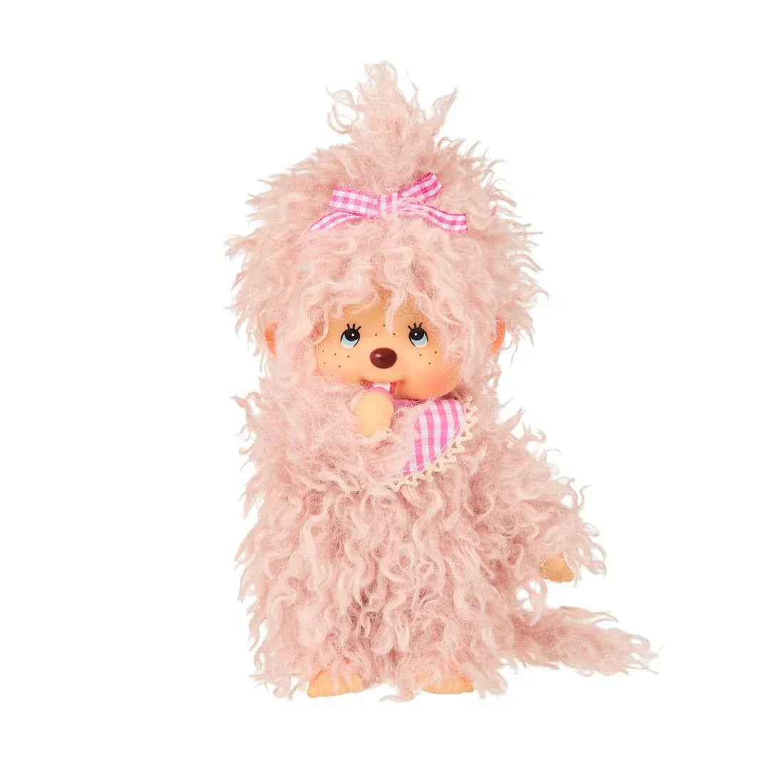 Monchhichi Girl - Fluffy Pink Beige Plush